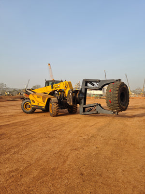 Dieci Hercules telehandler with tyre handler attachment